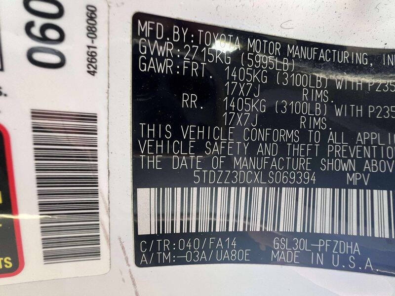 2020 Toyota Sienna L 7-Passenger