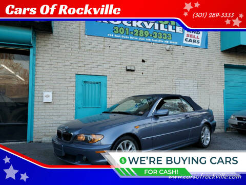 2004 BMW 3 Series for sale at Cars Of Rockville in Rockville MD