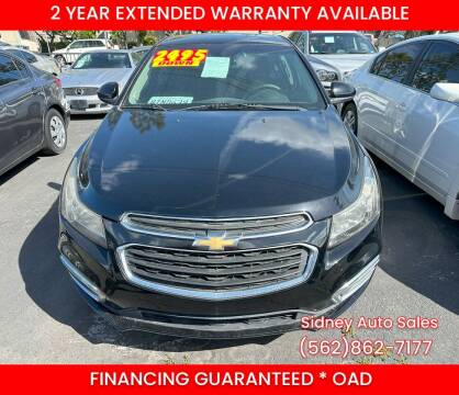 2016 Chevrolet Cruze for sale at Sidney Auto Sales in Downey CA