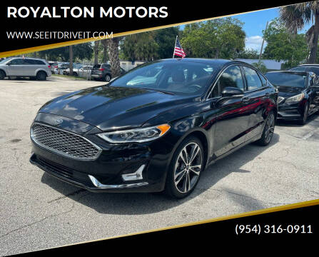 2020 Ford Fusion for sale at ROYALTON MOTORS in Plantation FL