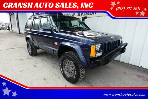 1996 Jeep Cherokee for sale at CRANSH AUTO SALES, INC in Arlington TX