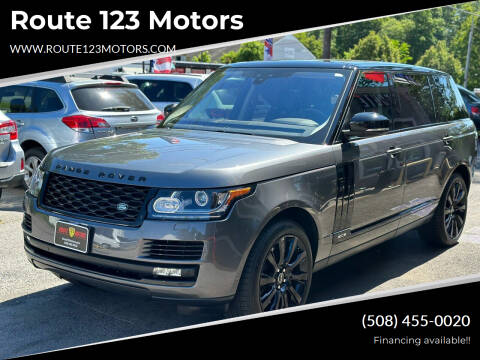2017 Land Rover Range Rover for sale at Route 123 Motors in Norton MA