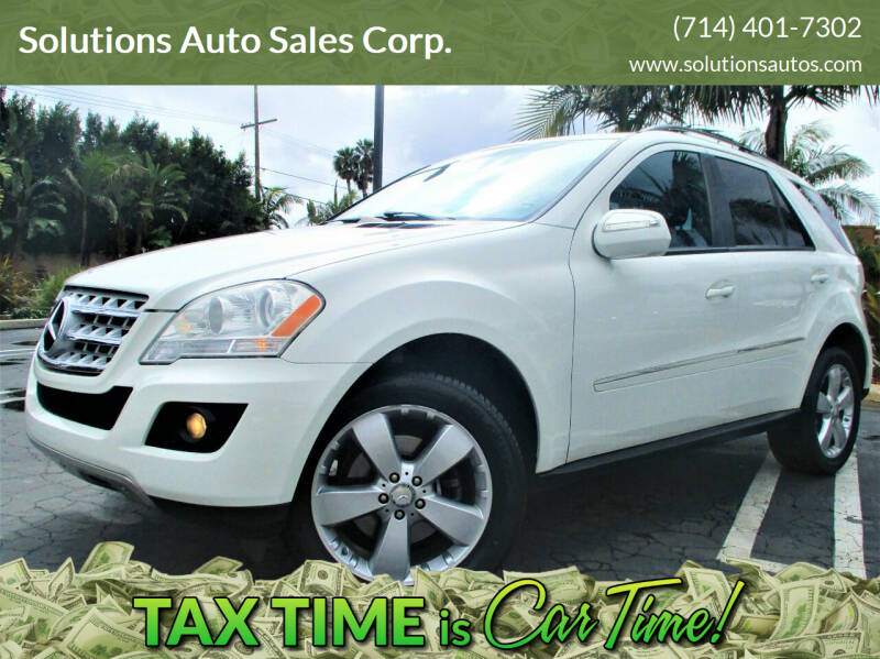 2009 Mercedes-Benz M-Class for sale at Solutions Auto Sales Corp. in Orange CA