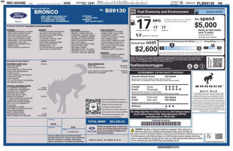 2023 Ford Bronco Badlands Advanced