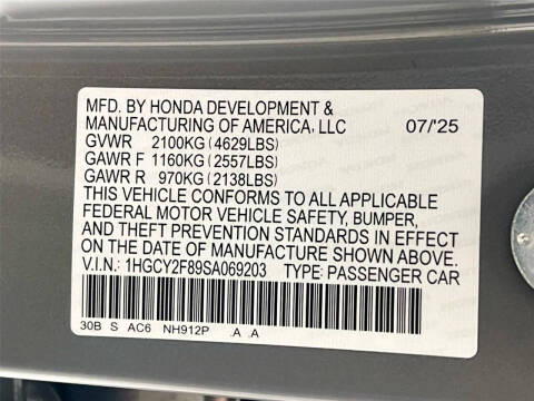 2025 Honda Accord Hybrid Touring