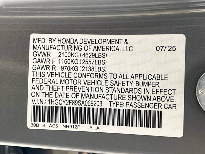 2025 Honda Accord Hybrid Touring