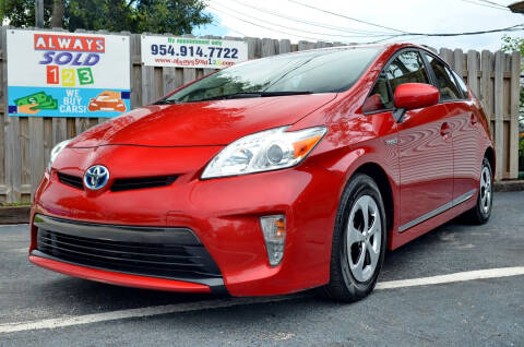 2012 Toyota Prius for sale at ALWAYSSOLD123 INC in Fort Lauderdale FL