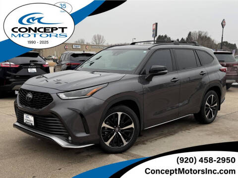 2022 Toyota Highlander for sale at CONCEPT MOTORS INC in Sheboygan WI