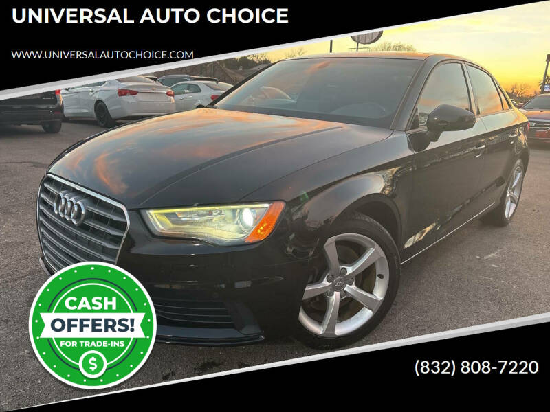 2016 Audi A3 for sale at UNIVERSAL AUTO CHOICE in Houston TX