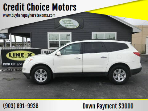 2012 Chevrolet Traverse for sale at Credit Choice Motors in Sherman TX