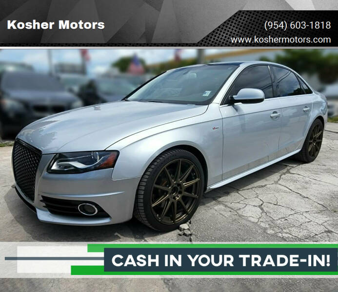 2012 Audi A4 for sale at Kosher Motors in Hollywood FL