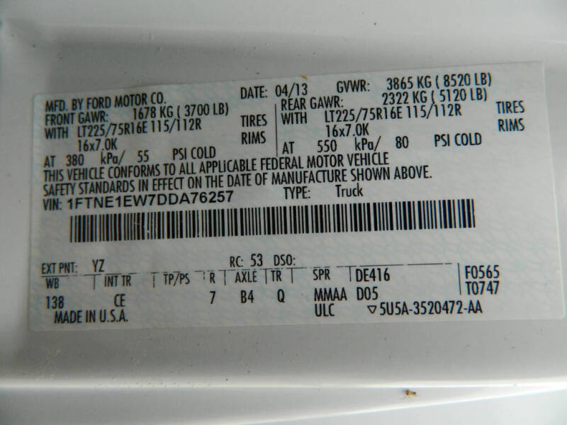2013 Ford E-Series E-150