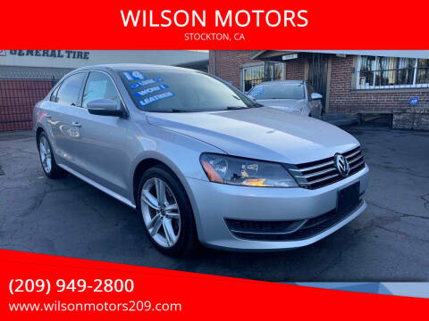 2014 Volkswagen Passat for sale at WILSON MOTORS in Stockton CA