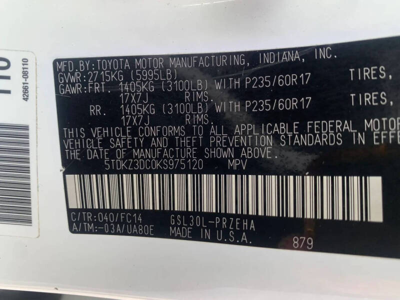 2019 Toyota Sienna