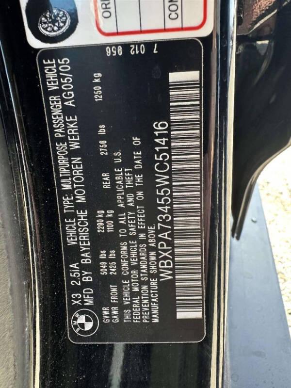 2005 BMW X3 2.5i