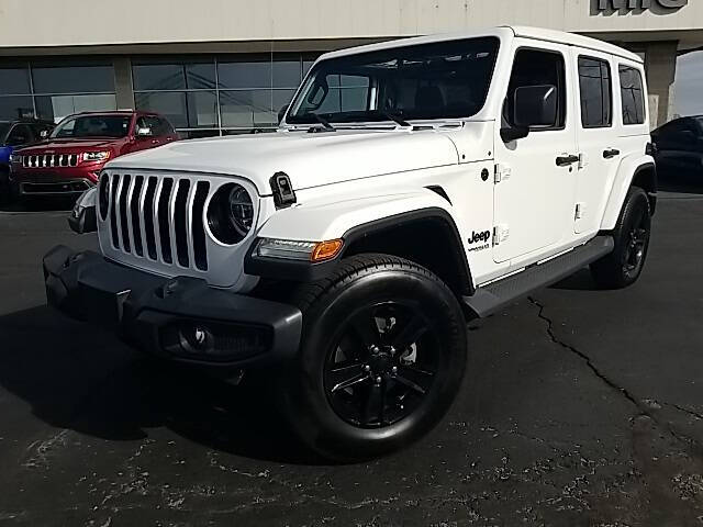 Used 2020 Jeep Wrangler Unlimited Sahara Altitude with VIN 1C4HJXEN5LW293733 for sale in Bellefontaine, OH