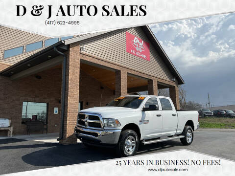 2015 RAM 2500 for sale at D & J AUTO SALES in Joplin MO