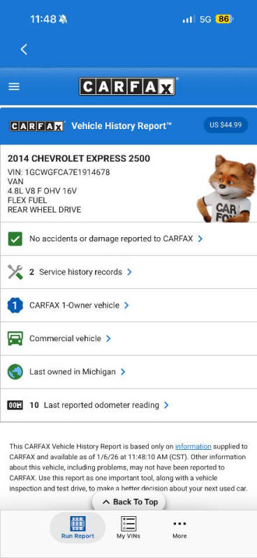 2014 Chevrolet Express 2500