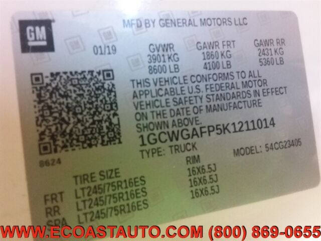 2019 Chevrolet Express 2500