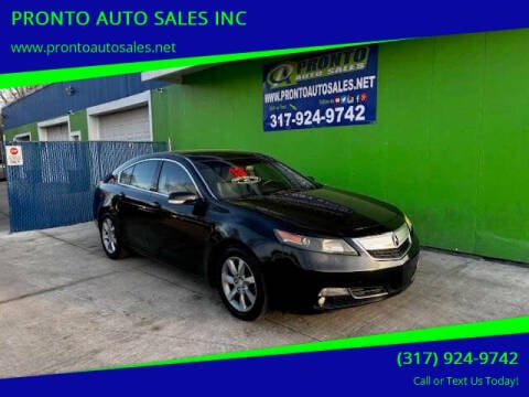 2013 Acura TL for sale at PRONTO AUTO SALES INC in Indianapolis IN