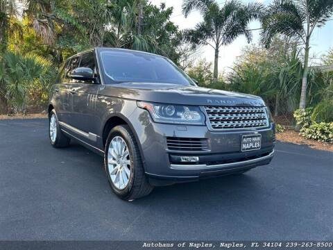 2016 Land Rover Range Rover for sale at Autohaus of Naples in Naples FL