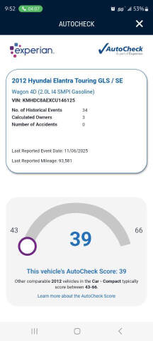 2012 Hyundai Elantra Touring GLS