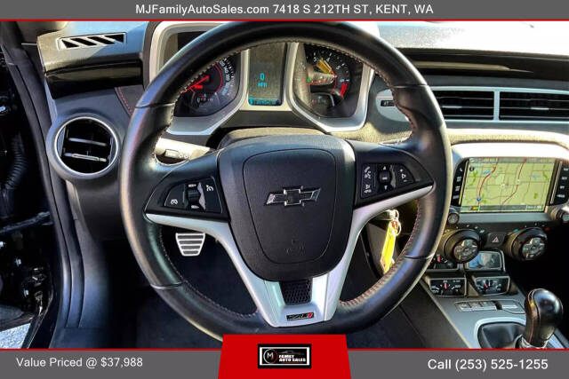 2013 Chevrolet Camaro for sale at MJ FAMILY AUTO SALES in Kent, WA