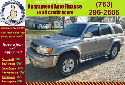 2002 Toyota 4Runner for sale at Capital Fleet  & Remarketing  Auto Finance in Columbia Heights MN