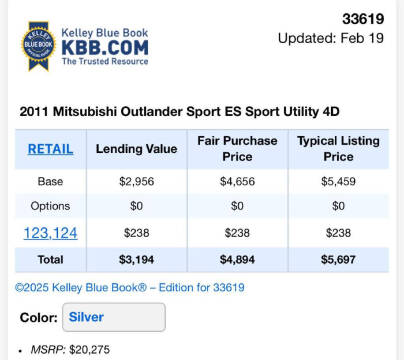 2011 Mitsubishi Outlander Sport ES