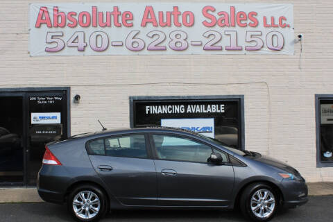 2010 Honda Insight for sale at Absolute Auto Sales in Fredericksburg VA