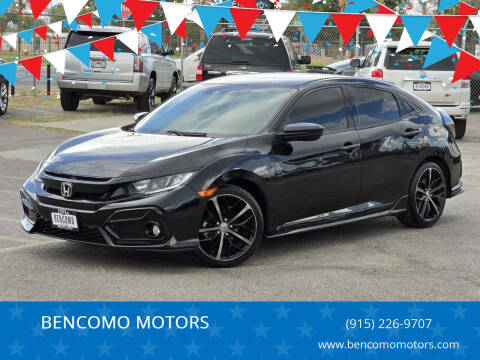 2020 Honda Civic for sale at BENCOMO MOTORS in El Paso TX