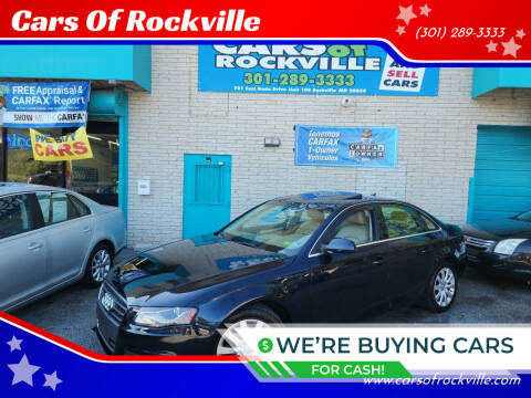 2010 Audi A4 for sale at Cars Of Rockville in Rockville MD