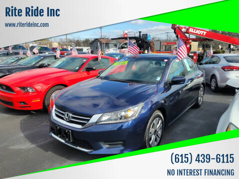 2014 Honda Accord for sale at Rite Ride Inc in Murfreesboro TN