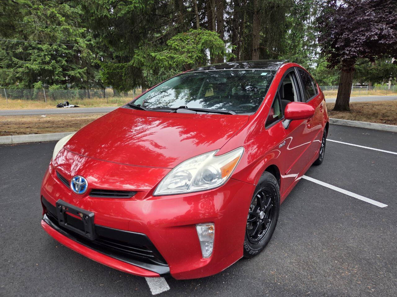 Red 2012 Toyota Prius Four Four 4dr Hatchback 1