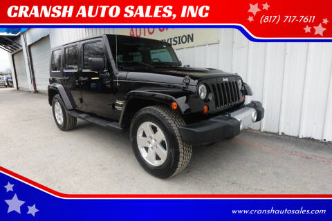 2008 Jeep Wrangler Unlimited for sale at CRANSH AUTO SALES, INC in Arlington TX