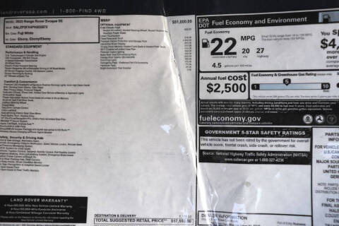 2023 Land Rover Range Rover Evoque P250 SE