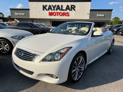 2013 Infiniti G37 Convertible for sale at KAYALAR MOTORS in Houston TX
