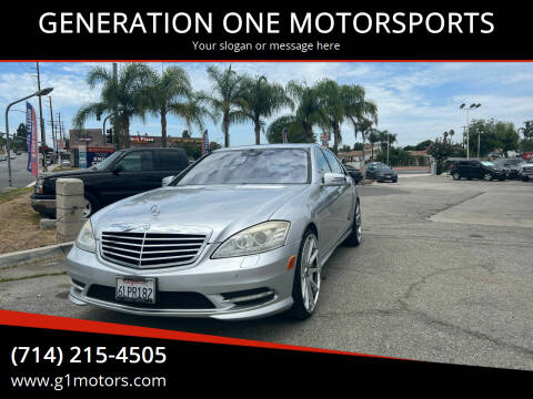 2010 Mercedes-Benz S-Class for sale at GENERATION ONE MOTORSPORTS in La Habra CA