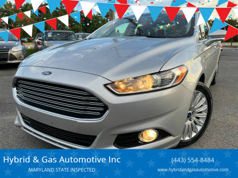 2013 Ford Fusion Energi for sale at Hybrid & Gas Automotive Inc in Aberdeen MD