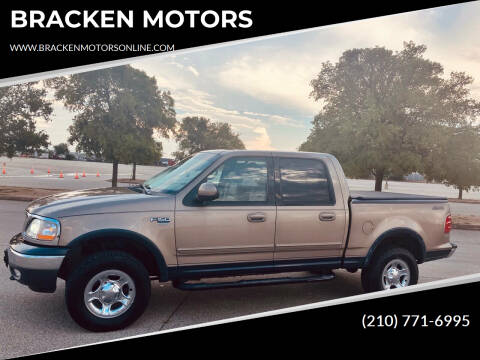 2001 Ford F-150 for sale at BRACKEN MOTORS in San Antonio TX