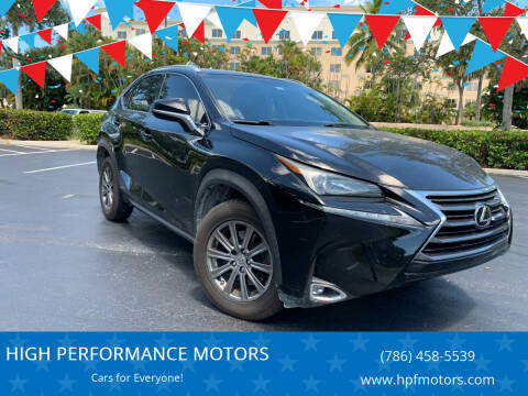 2015 Lexus NX 200t for sale at HIGH PERFORMANCE MOTORS in Hollywood FL