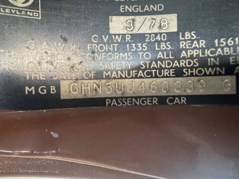 1978 MG MGB