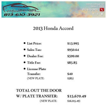 2013 Honda Accord EX