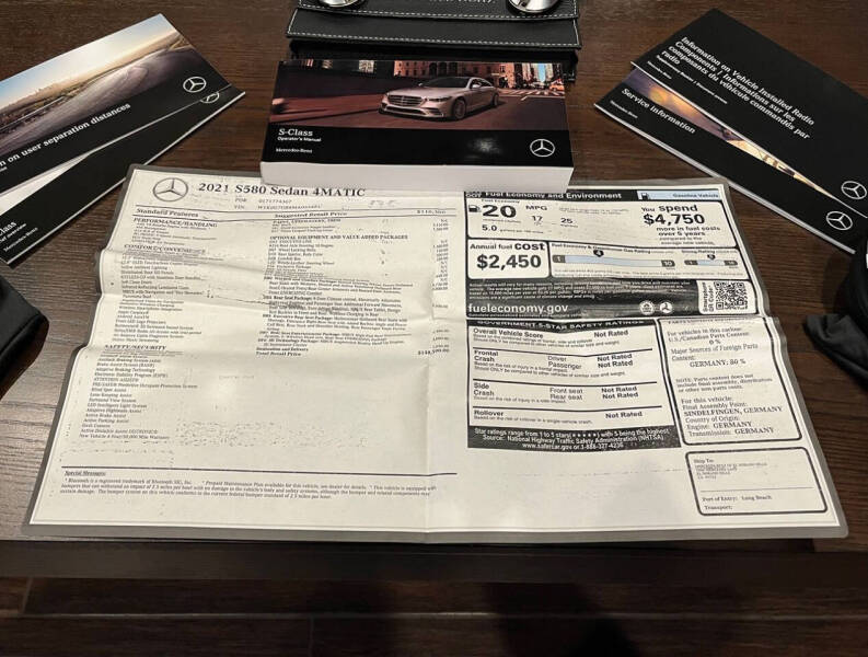 2021 Mercedes-Benz S-Class S 580 4MATIC