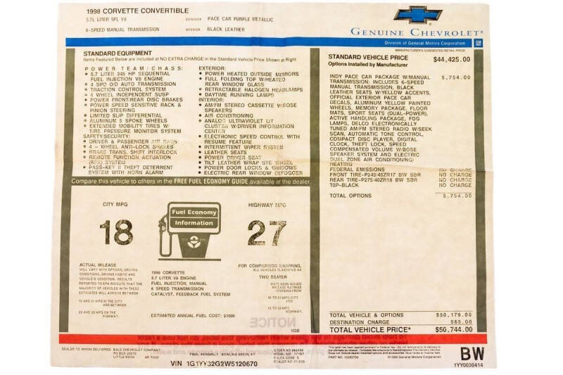 1998 Chevrolet Corvette