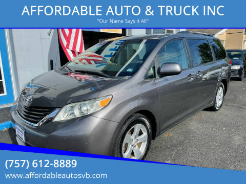 2012 Toyota Sienna for sale at AFFORDABLE AUTO & TRUCK INC in Virginia Beach VA