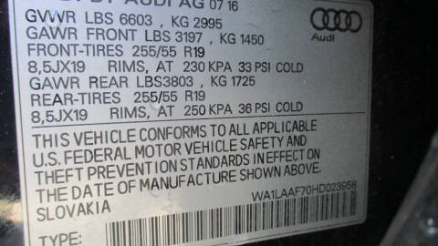 2017 Audi Q7 3.0T quattro Premium Plus