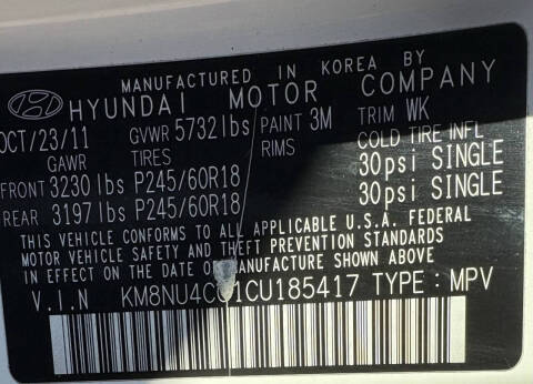 2012 Hyundai Veracruz Limited