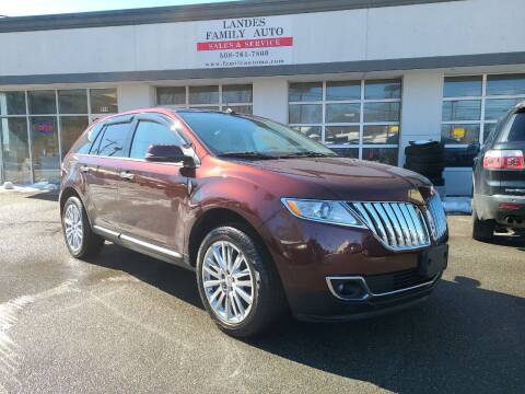 2012 Lincoln MKX for sale at Landes Family Auto Sales in Attleboro MA