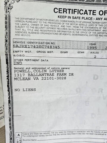 1995 Jaguar XJ-Series XJ6